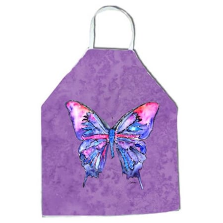 Carolines Treasures Carolines Treasures 8860APRON 27 H x 31 W in. Butterfly on Purple Apron 8860APRON